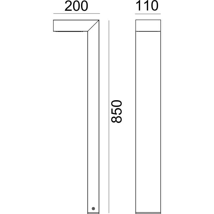 Norlys Asker 1311 pullert, 7,2W, LED, IP65, sort