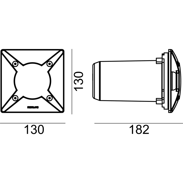 Norlys Rena 1633 uplight, 5,5W, LED, GU10, IP68, sort