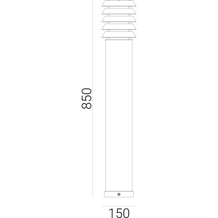 Norlys Alta 1443 pullert, LED max 9W, E27, IP65, galvanisert