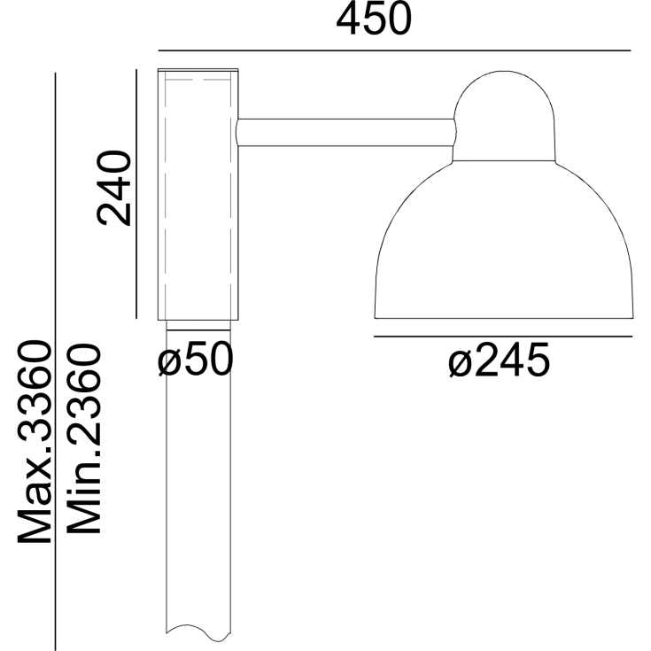 Norlys Koster 1914 stolpelampe, 17,5W, LED, IP54 KL I, grafitt