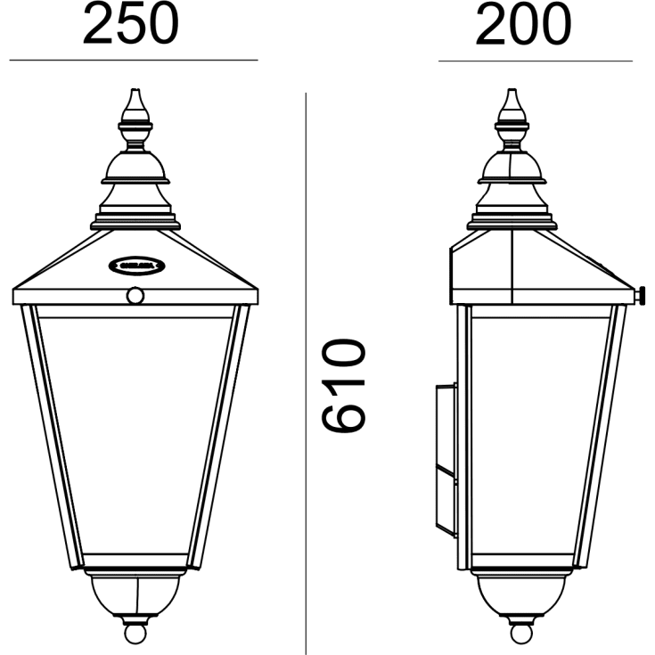Norlys Chelsea 950 vegglampe, LED max 11W, E27, IP44, kobber