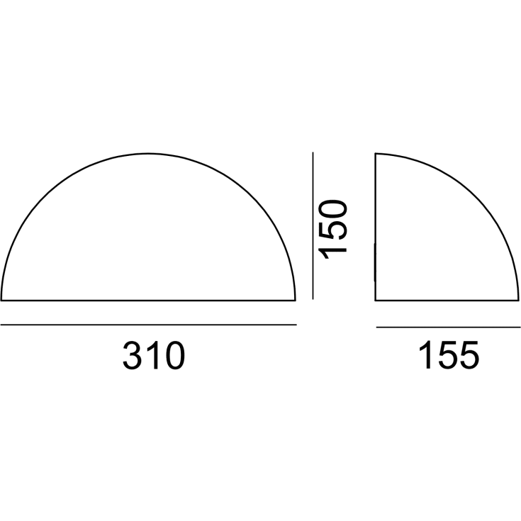 Norlys Halden 515 vegglampe, 5,9W, LED, E27, IP65, grafitt