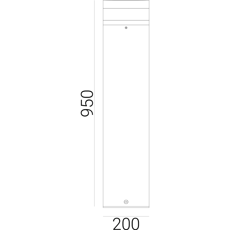 Norlys Stavanger pullert, aluminium