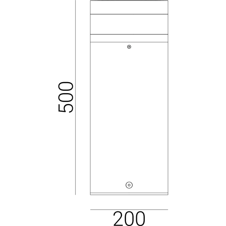 Norlys Stavanger pullert, aluminium
