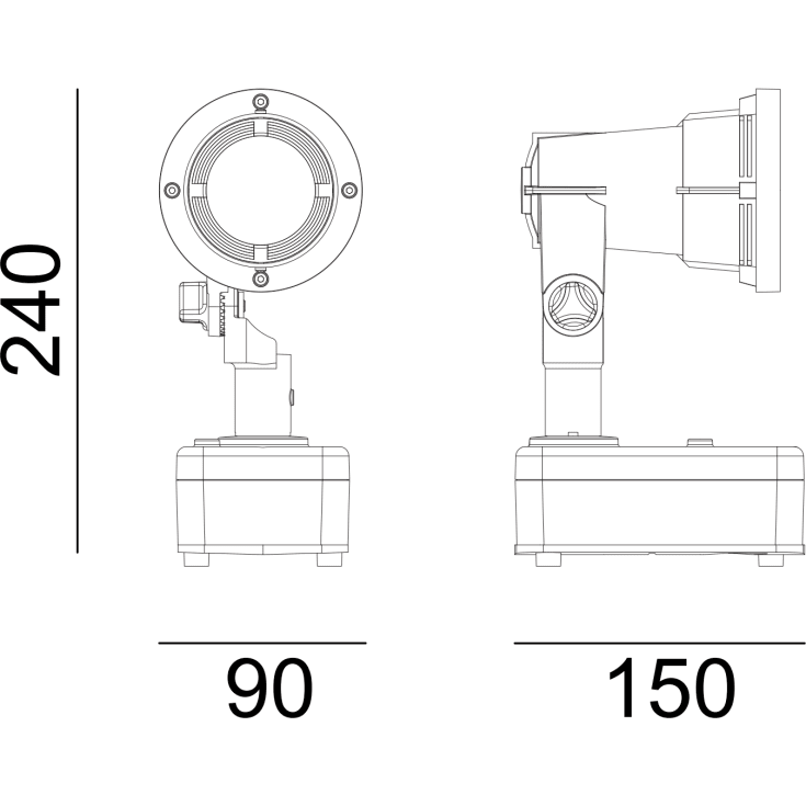 Norlys Sande 1594 spot, 8,3W, LED, IP65 KL I, grafitt