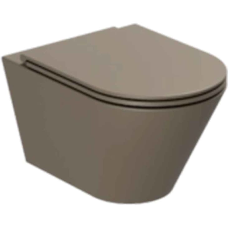 Lavabo Forma vegghengt toalett, uten skyllekant, matt brun