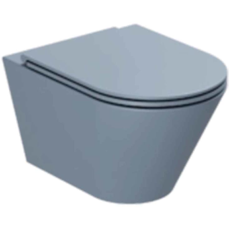 Lavabo Forma væghængt toilet, uden skyllekant, mat blå