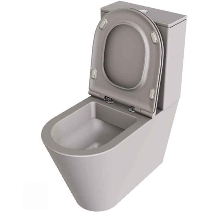 Lavabo Forma toalett, back-to-wall, uten skyllekant, matt grĂ¥