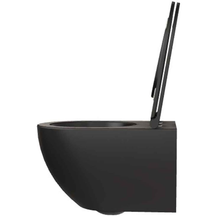 Lavabo Comoda væghængt toilet, uden skyllekant, mat sort