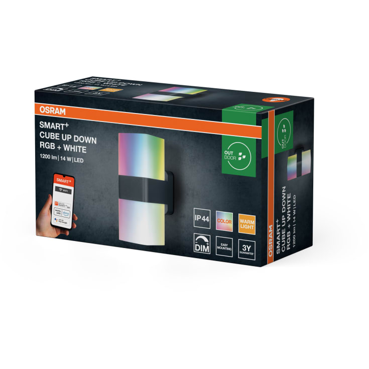 Osram Smart+ Wifi Cube udendørs væglampe, farveskift + hvid