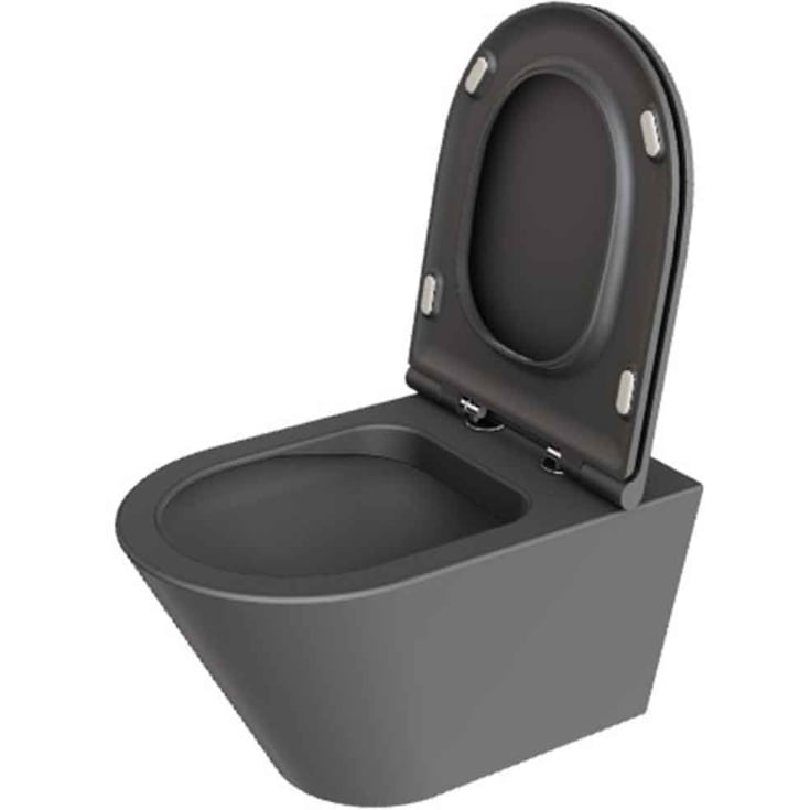 Lavabo Forma vegghengt toalett, uten skyllekant, matt antrasitt