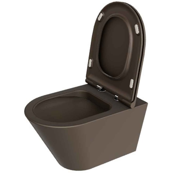 Lavabo Forma vägghängd toalett, utan spolkant, matt brun