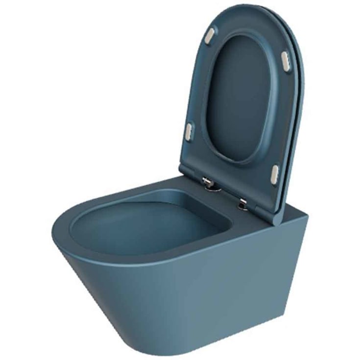 Lavabo Forma væghængt toilet, uden skyllekant, mat blå