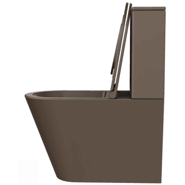 Lavabo Forma toilet, back-to-wall, uden skyllekant, mat brun