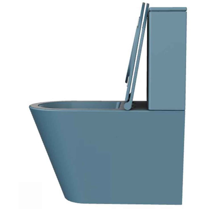 Lavabo Forma toalett, back-to-wall, uten skyllekant, matt blå