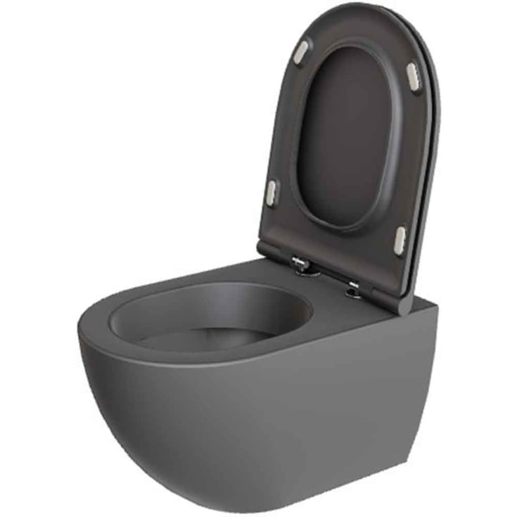 Lavabo Comoda vägghängd toalett, utan spolkant, matt antracit