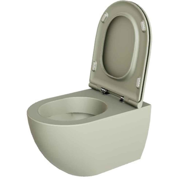 Lavabo Comoda vägghängd toalett, utan spolkant, matt grön