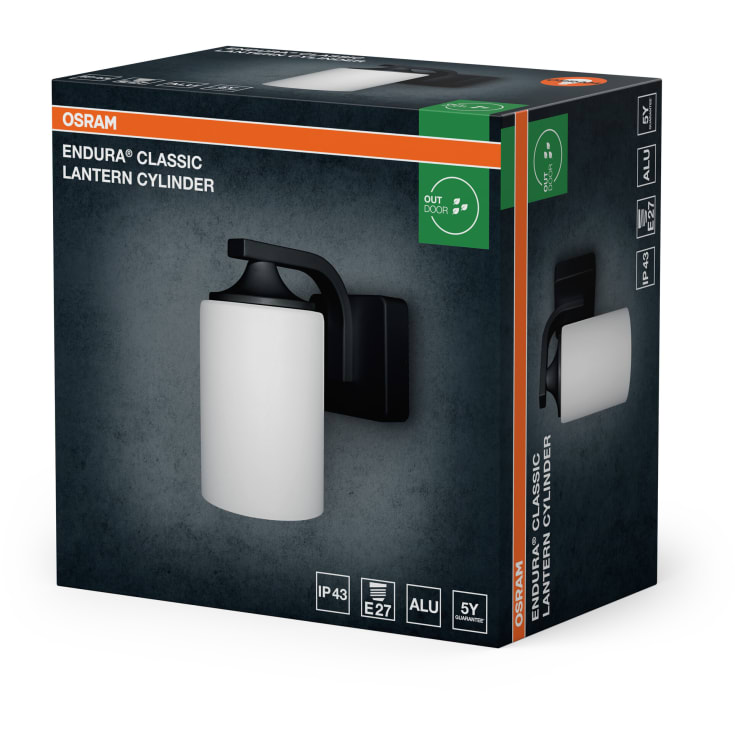 Osram Endura Lantern udendørs væglampe, sort