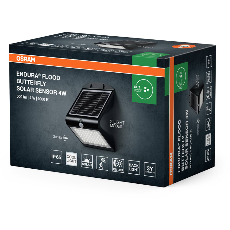Osram Endura Flood Butterfly solcelle væglampe med sensor