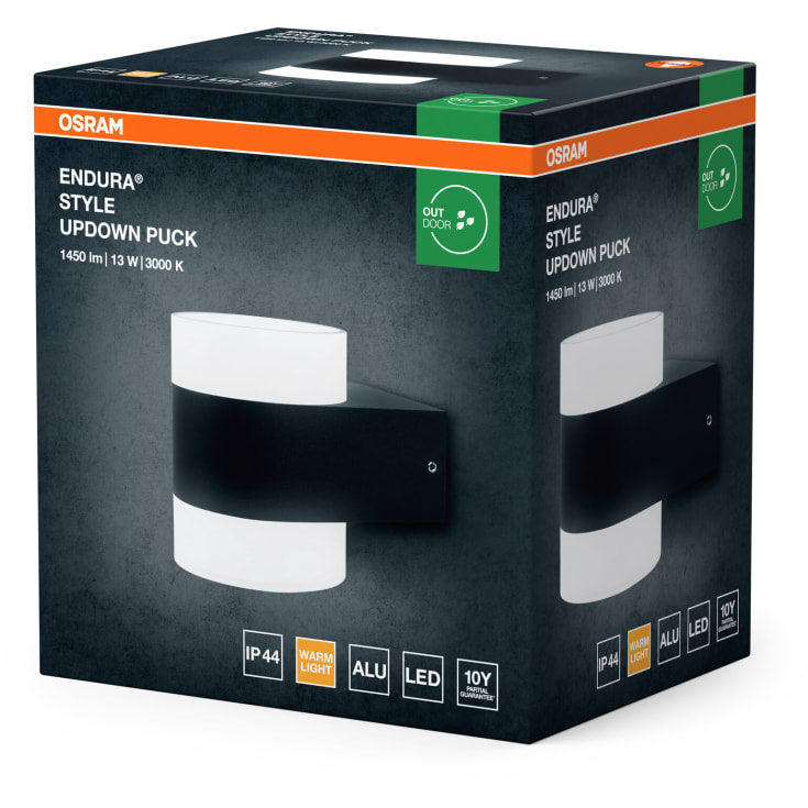 Osram Endura udendørs væglampe, antracit