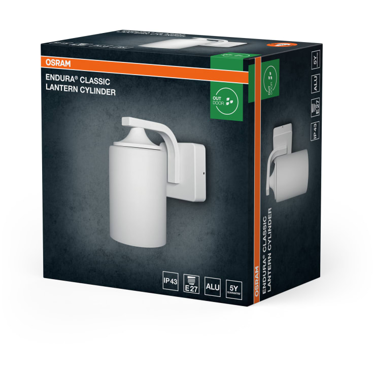 Osram Endura Lantern utelys vegg, hvit