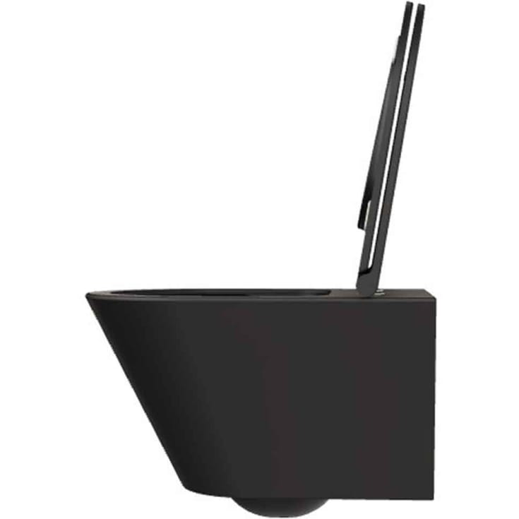 Lavabo Forma væghængt toilet, uden skyllekant, mat sort