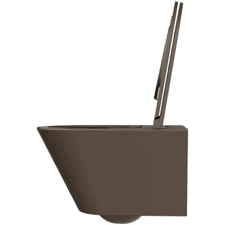 Lavabo Forma væghængt toilet, uden skyllekant, mat brun