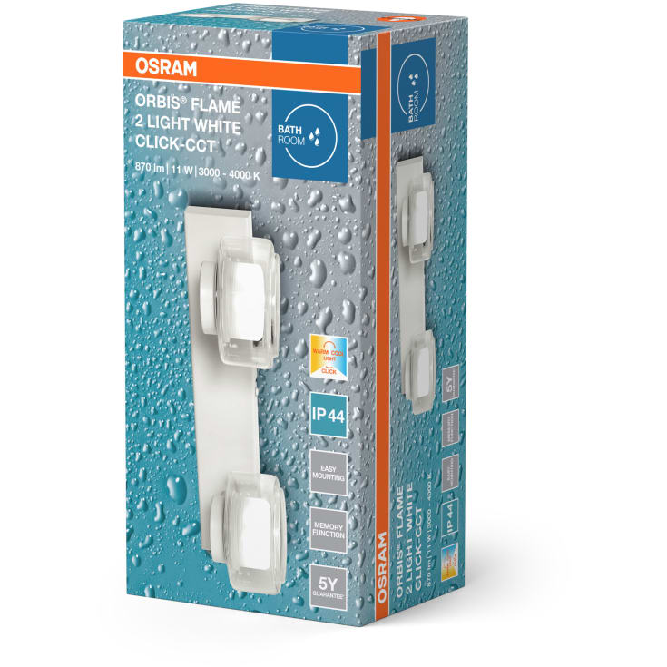 Osram Orbis Flame spejllampe, 3000-4000K, hvid, 30 cm