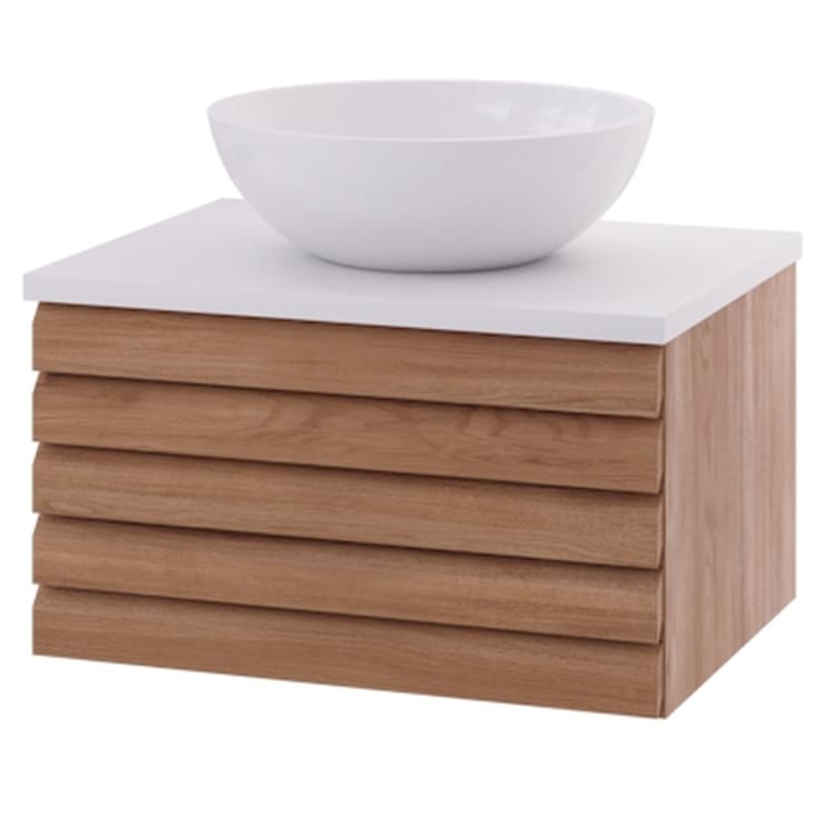 Linn Bad Selma servantskap, 1 skuff, 60x45,7x33,4 cm, eikestav
