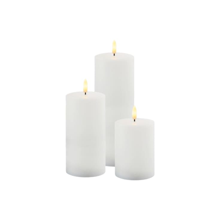 Sirius Sille udendørs LED bloklys, batteri, hvid, 3-pak