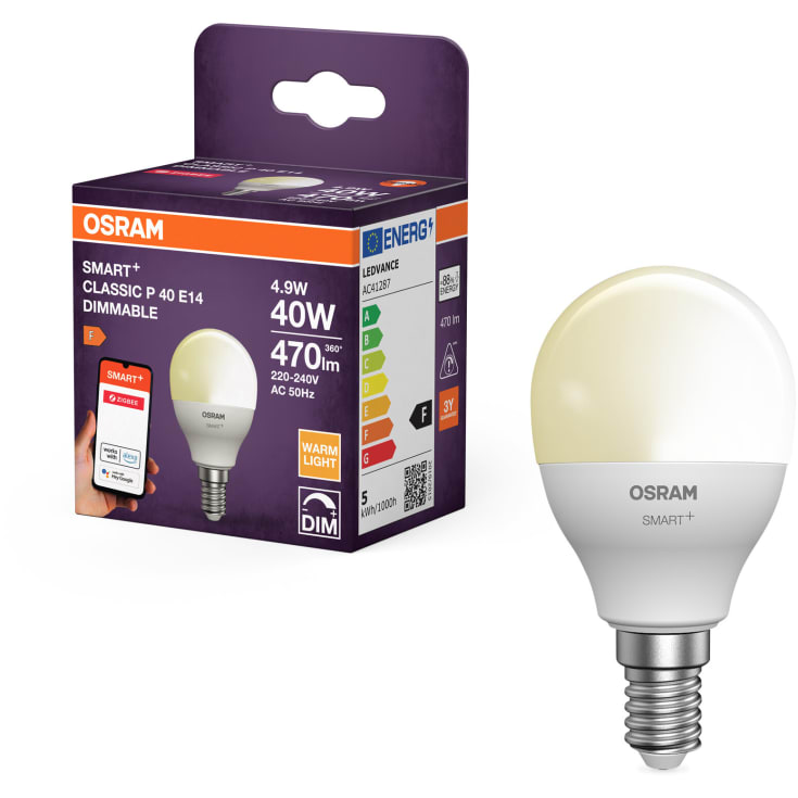 Osram Smart+ Zigbee E14 klotlampa, 2700K, 4,9W