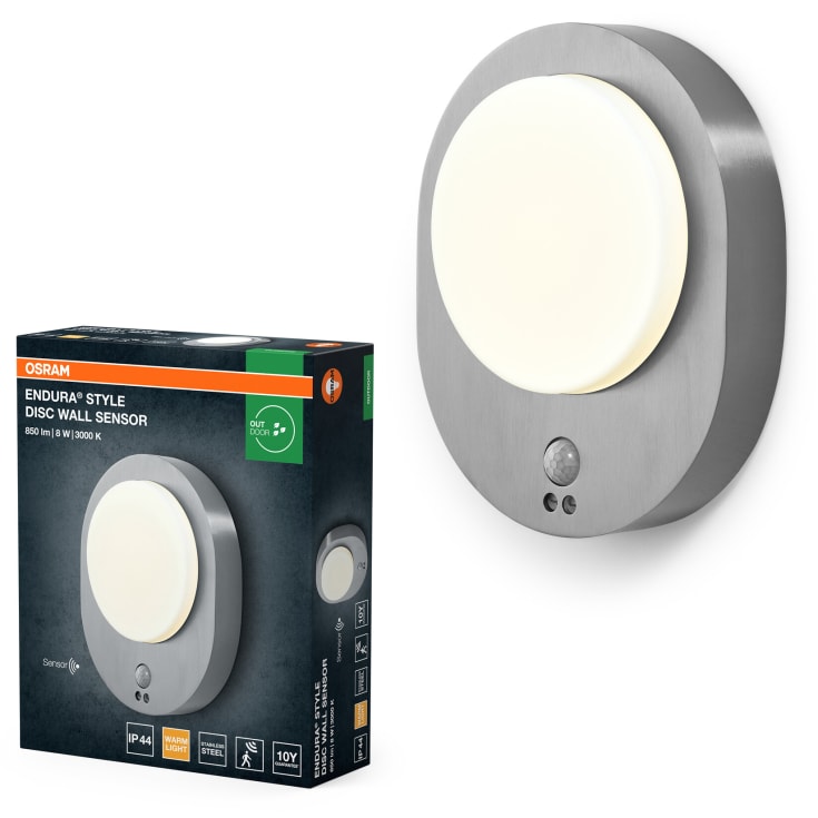 Osram Endura Style Disc vägglampa utomhus med sensor