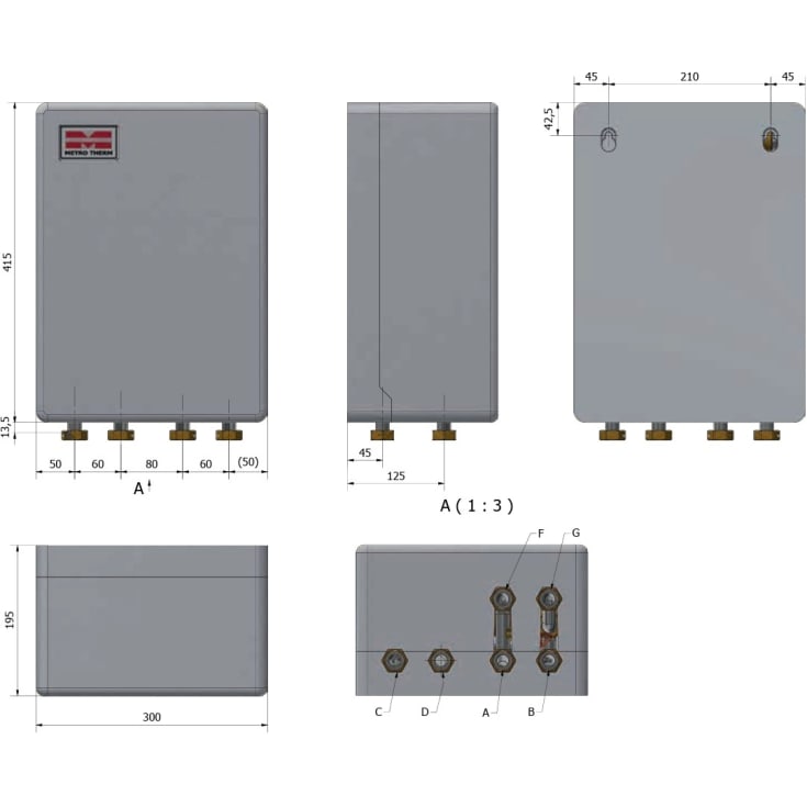 Metro Therm ECO TD Mini S fjernvarmeunit, med kabinet