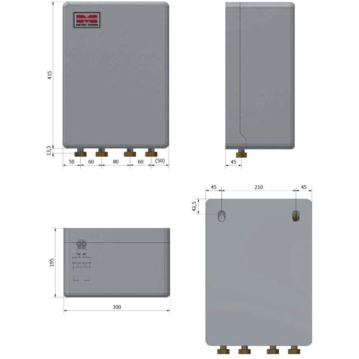Metro Therm ECO S brugsvandsveksler, med kabinet
