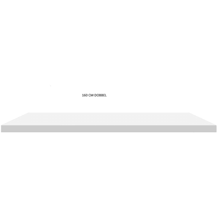 Linn Bad Corian benkeplate, 160x46x1,2 cm, dobbel, hvit matt