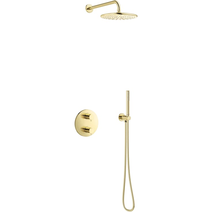 Damixa Silhouet HS1 brusesæt, vandbesparende, poleret messing