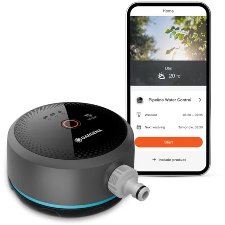Gardena smart bevattningsdator för rörledning för app, med Bluetooth
