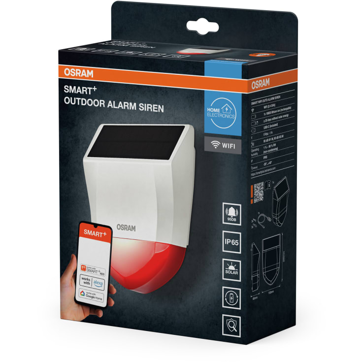 Osram Smart+ Wifi udendørs alarmsirene, hvid