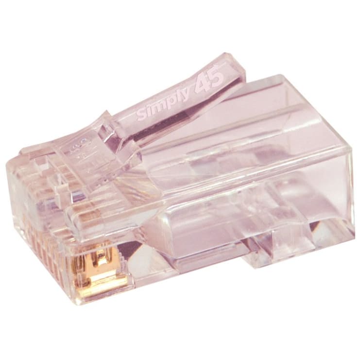 Simply45 RJ45 Pass-Through CAT6A rød UTP uskærmet, 100 stk