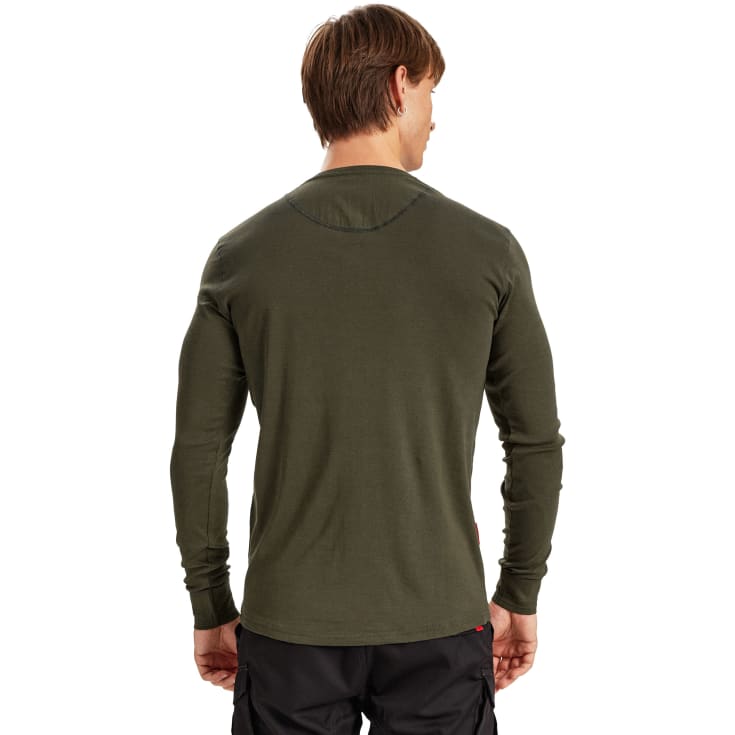 Engel Extend langærmet Grandad T-shirt, Forest green, L