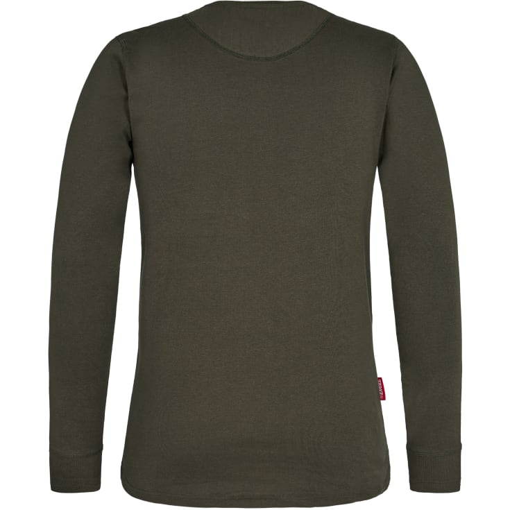 Engel Extend langærmet Grandad T-shirt, Forest green, L