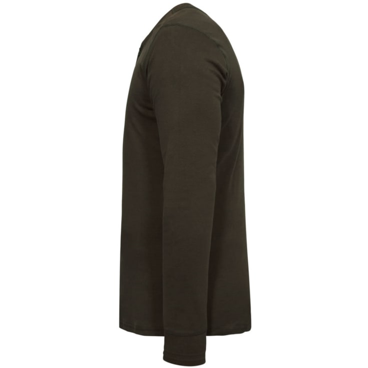 Engel Extend langærmet Grandad T-shirt, Forest green, L