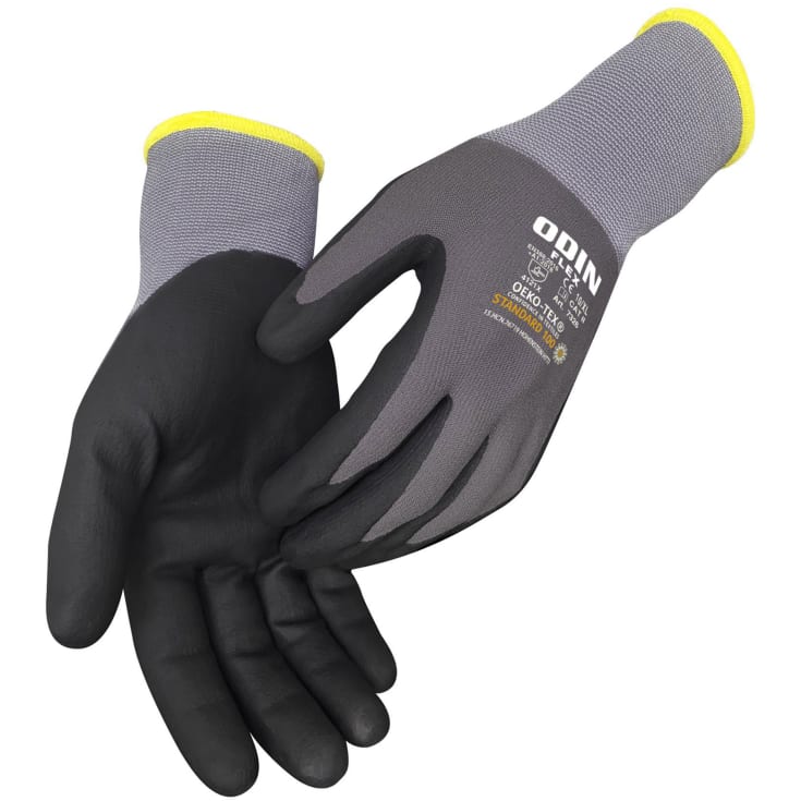 Odin 7326 Flex arbejdshandsker, Grå, 10