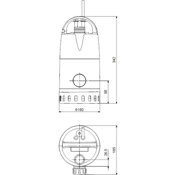 Grundfos Unilift CC9-M1 nedsenkbar pumpe, 10 meter kabel