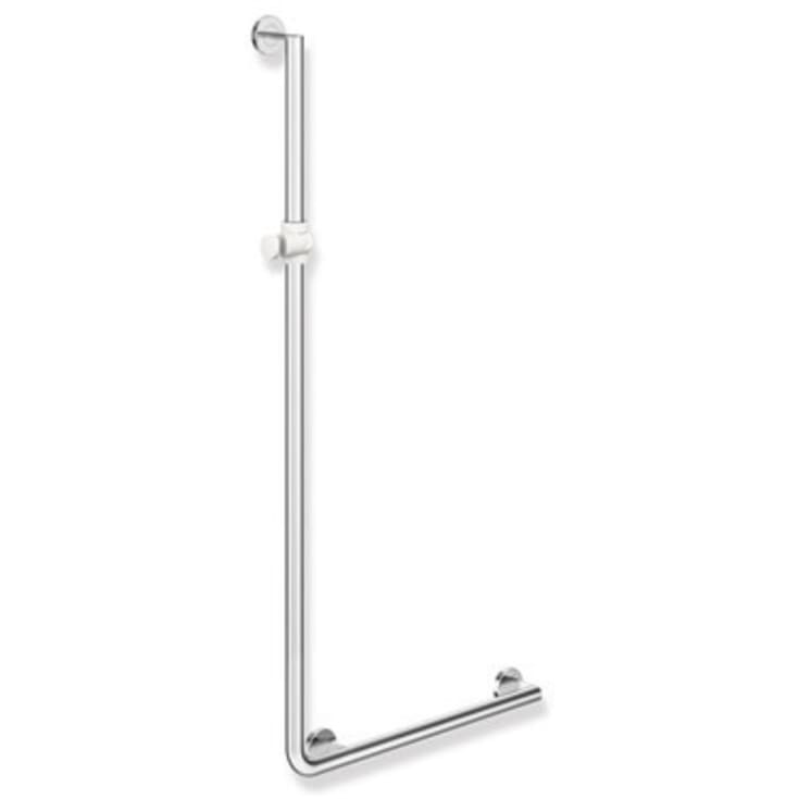 Hewi 900 L støttegreb/brusestang, 45x125 cm, højre, krom/hvid