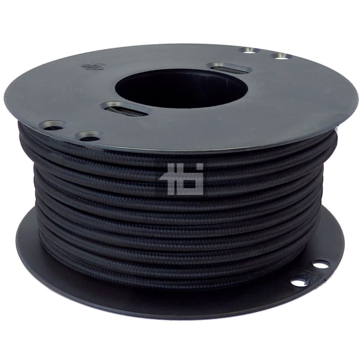 25 meter Stofledning 2x0,75 sort, S25