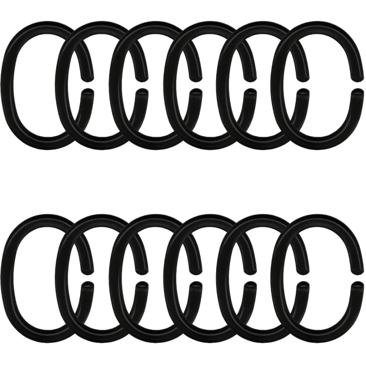 Kleine Wolke ringe til badeforhæng, 12 stk. sort