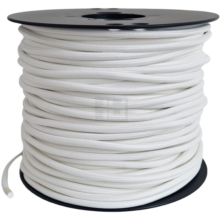 100 meter Stofledning 3G0,75 hvid, S100