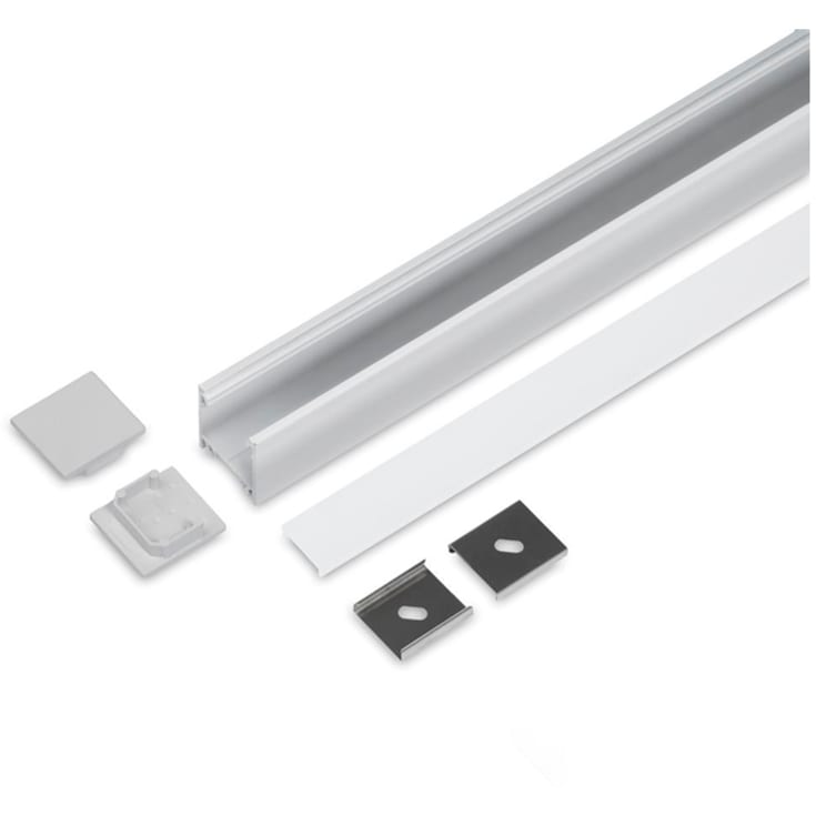 Aluminiumsprofil Model L 20mm LED strip, lgd 1M, alu