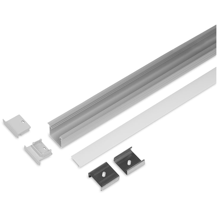 Aluminiumsprofil Model L (Indbyg) 20mm LED strip, lgd 1M, alu